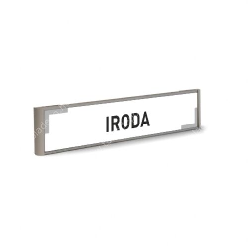 iroda tábla - fekete-szürke