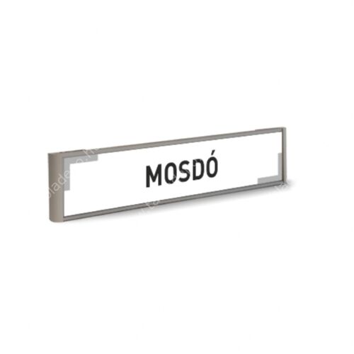 mosdó felirat - fekete-szürke