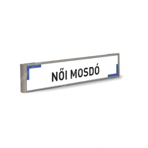 női mosdó felirat - fekete-kék