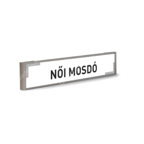 női mosdó felirat - fekete-szürke