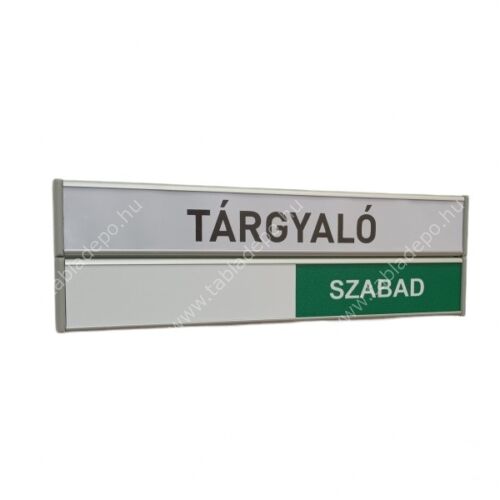 fali információs tábla - tárgyaló/szabad/foglalt