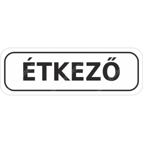 étkező felirat matrica