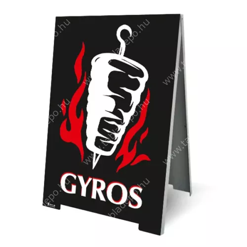 gyros megállító tábla - tüzes