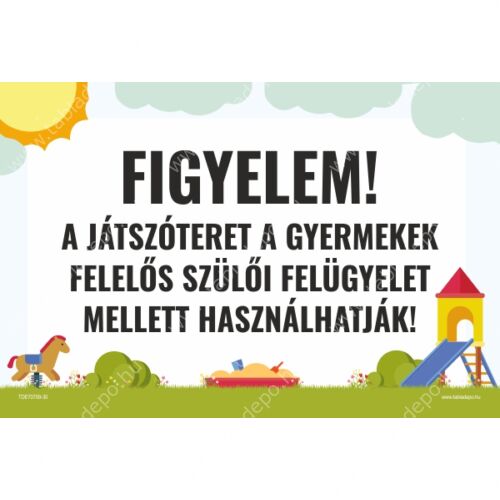 tiltó tábla játszótérre