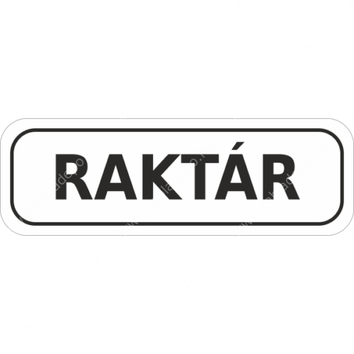raktár felirat matrica