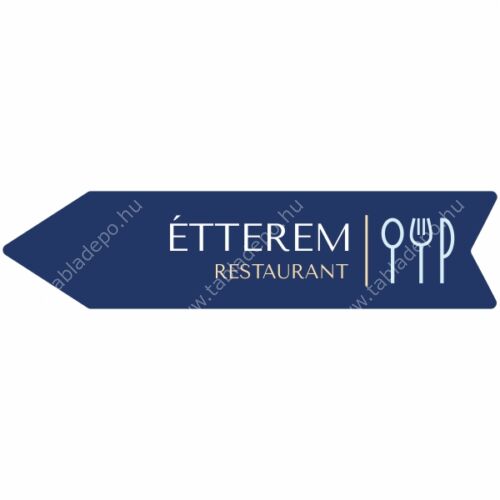 irányító információs tábla, étterem balra