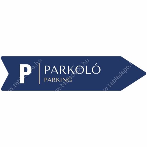 irányító információs tábla, parkoló jobbra