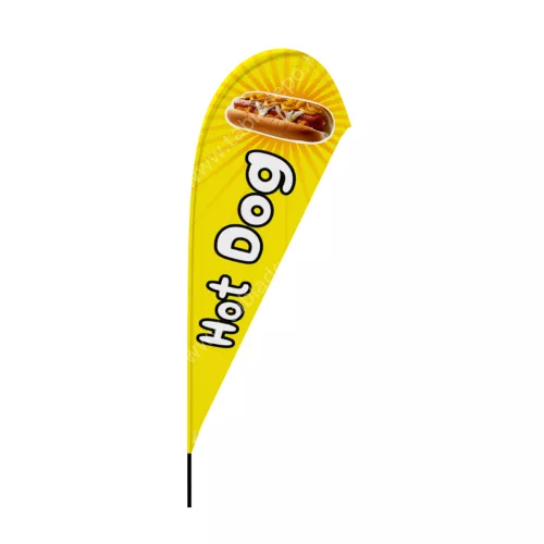 hot dog strandzászló beachflag sárga - csepp