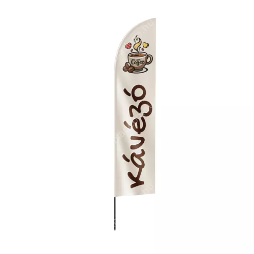 kávézó strandzászló beachflag csészes - cápa