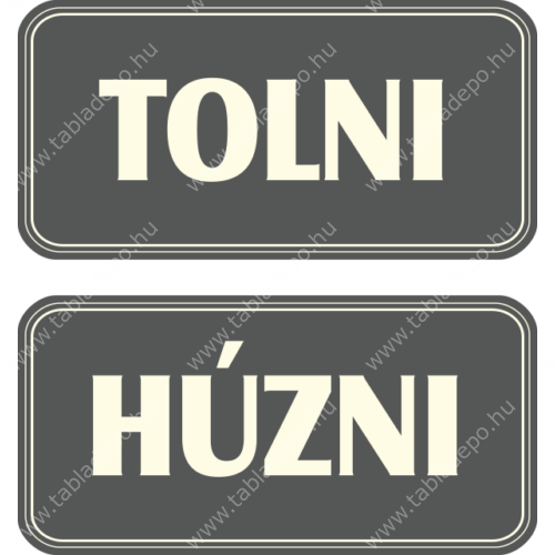 ajtótábla, tolni húzni tábla