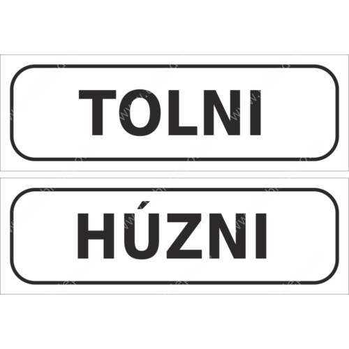 tolni - húzni matrica szett fehér - fekete