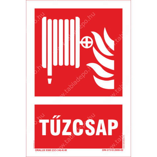tűzcsap tábla – utánvilágító