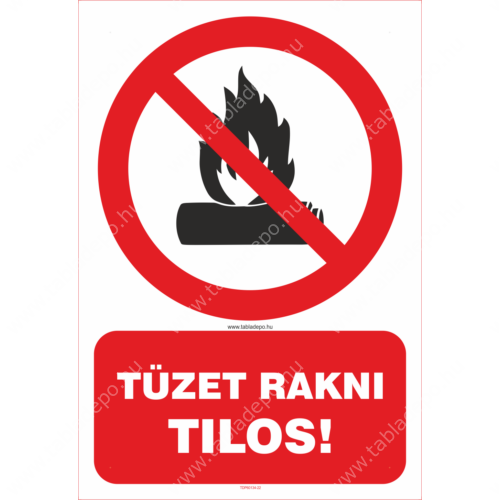tüzet rakni tilos tábla és marica