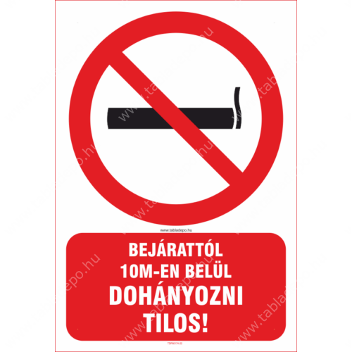 dohányzást tiltó tábla és matrica