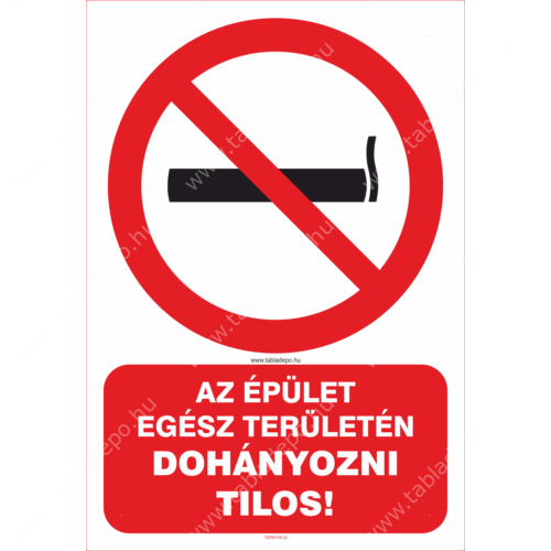dohányzást tiltó tábla és matrica