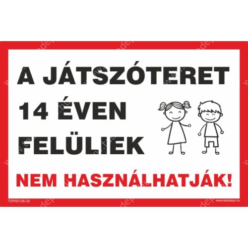 tiltó tábla játszótérre