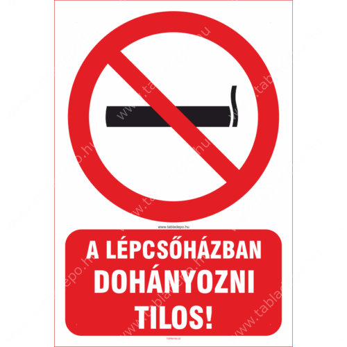 a lépcsőházban dohányozni tilos tábla és matrica