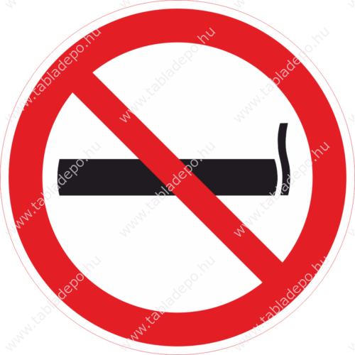dohányzást tiltó tábla