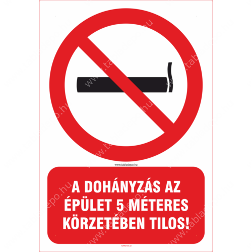 dohányzást tiltó tábla és matrica