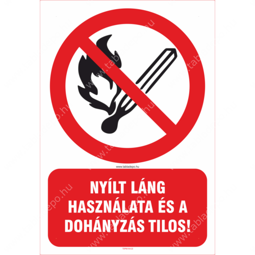 dohányzást tiltó matrica és tábla