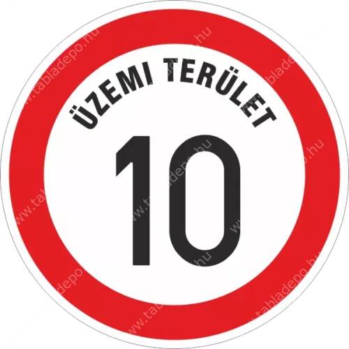 üzemi terület sebességkorlátozó