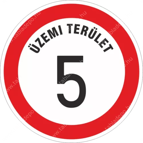 üzemi terület sebességkorlátozó