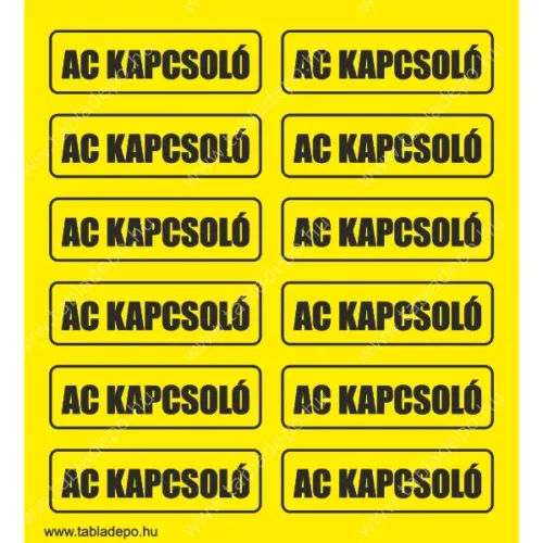 napelemes rendszer AC kapcsoló matrica csomag