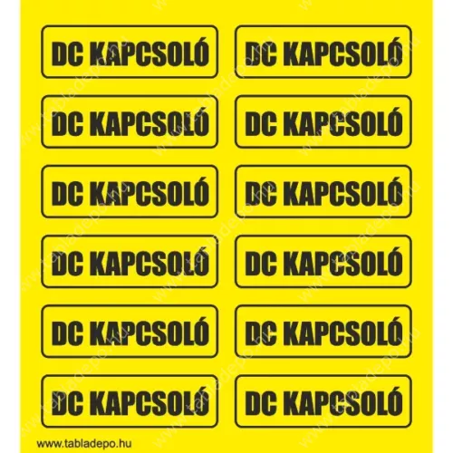 napelemes rendszer AC kapcsoló matrica csomag