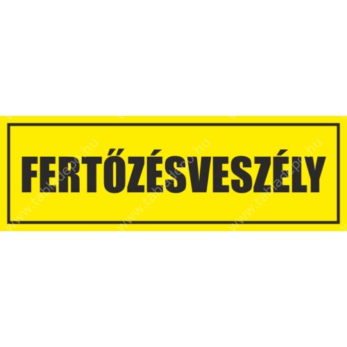 fertőzésveszély matrica