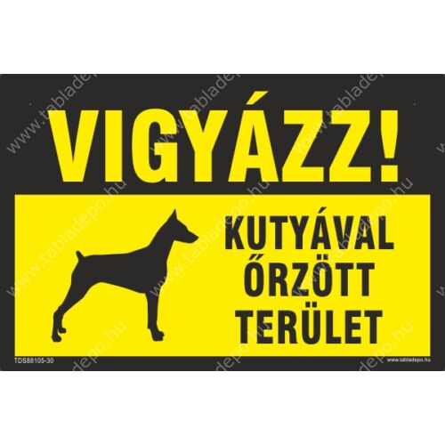 vigyázz kutyával őrzött terület