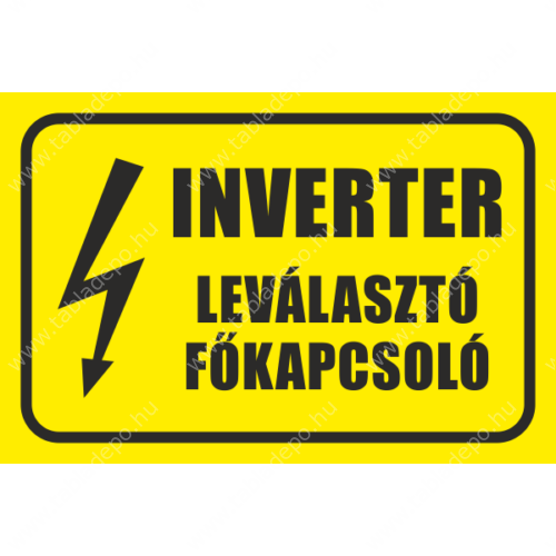 inverter leválasztó főkapcsoló tábla