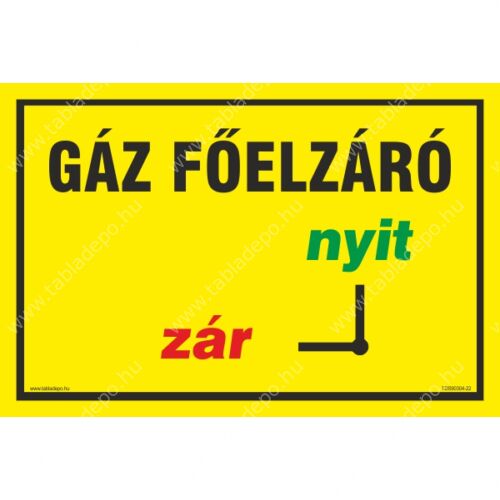 gáz főelzáró nyit zár jobb