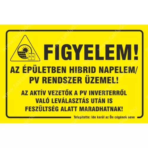 hibrid napelemes rendszer üzemel