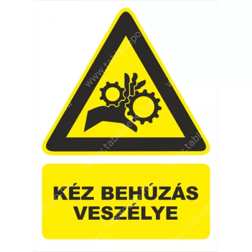 kéz behúzás veszélye