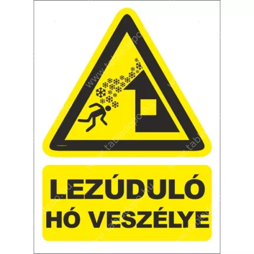 lezúduló hó veszélye