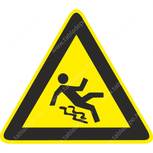 csúszásveszély figyelmeztető tábla