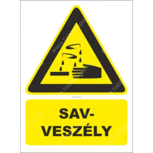 savveszély tábla
