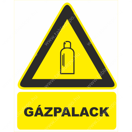 gázpalack tábla és matrica