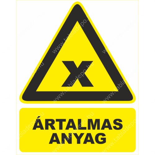 ártalmas anyag tábla és matrica