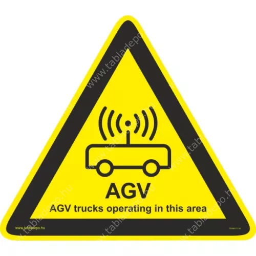 vezető nélküli jármű (AGV) veszélye piktogram