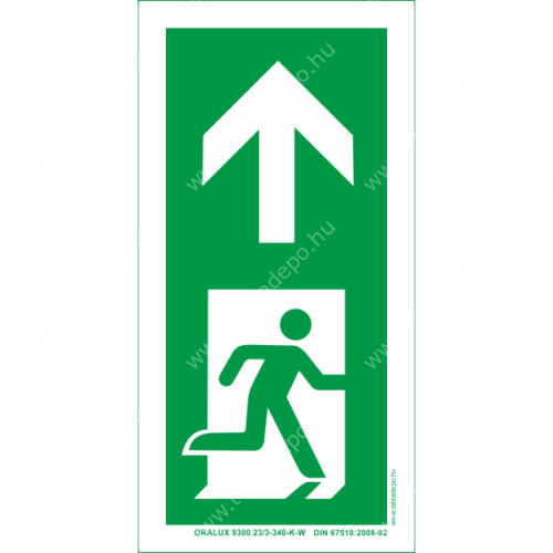 álló menekülési útvonal tábla fel