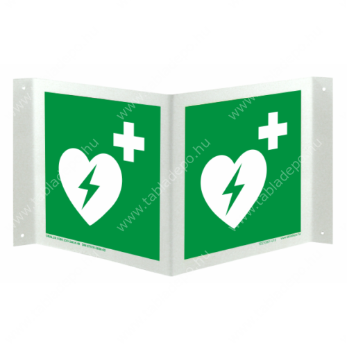defibrillátor aed panoráma tábla