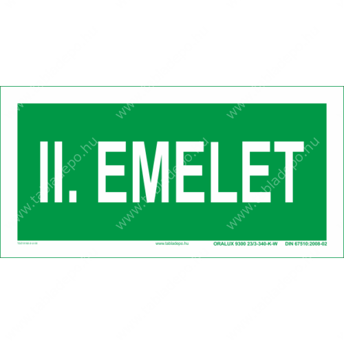 2. emelet tábla