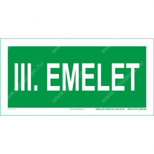 3. emelet tábla