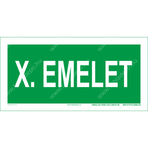 10. emelet tábla
