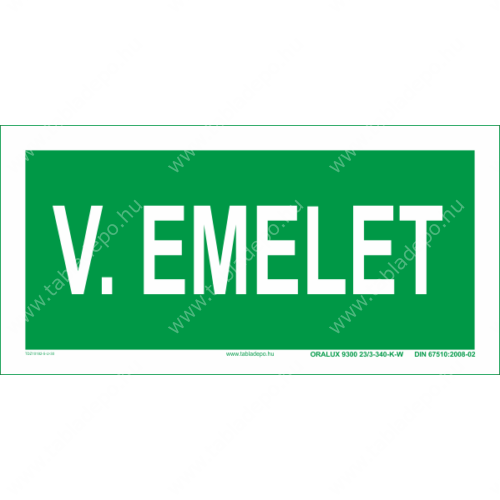 5. emelet tábla