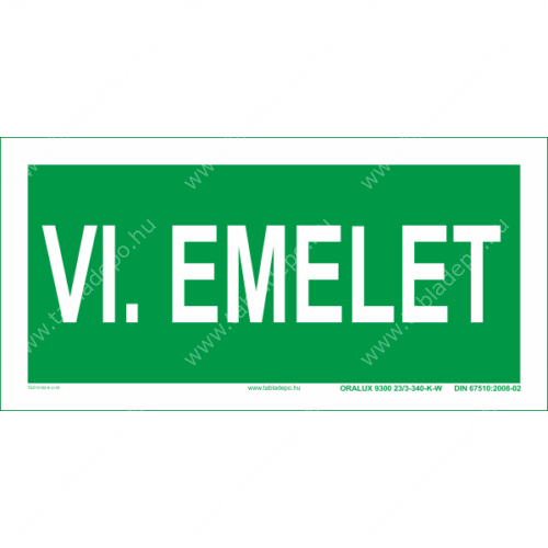 6. emelet tábla