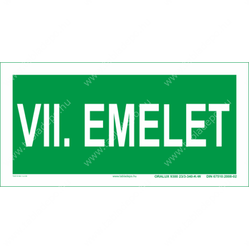 7. emelet tábla