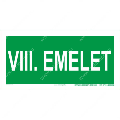 8. emelet tábla