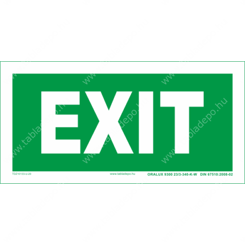 exit tábla - utánvilágító menekülési útvonla tábla